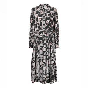 Jason Wu printed long sleeve pleated wrap dress | Sz 6